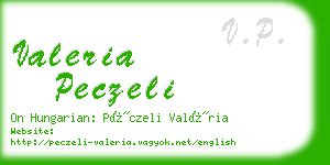 valeria peczeli business card